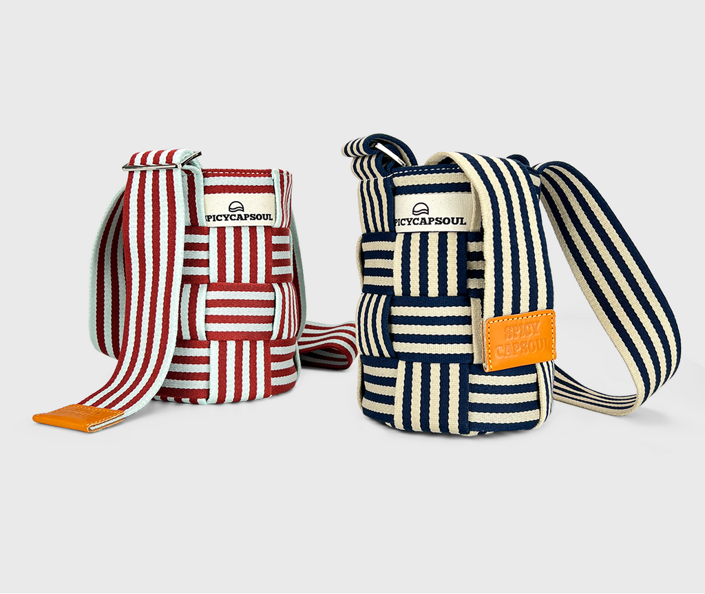 Geometric Webbing Mini Tote - Sailor Stripe
