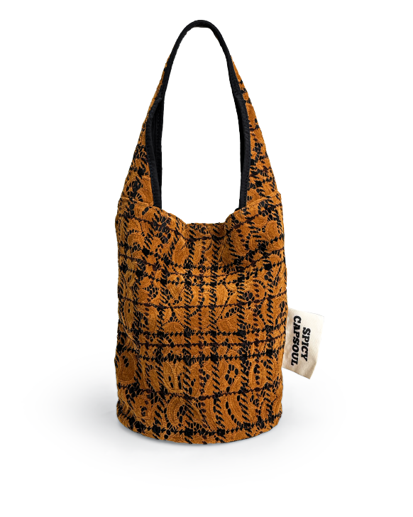 Verdant Patch Textured Small Bucket Tote - BRONZE