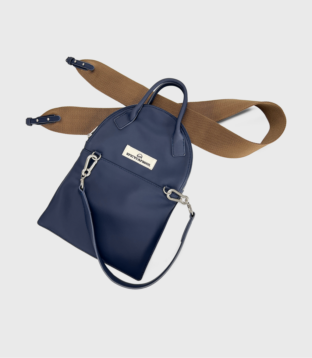 Lambskin & Wool Tweed Folded Bag - Brussels Blue