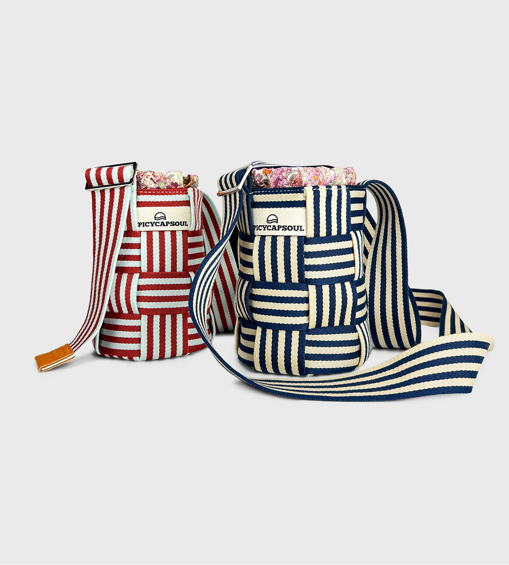 Geometric Webbing Mini Tote - Sailor Stripe