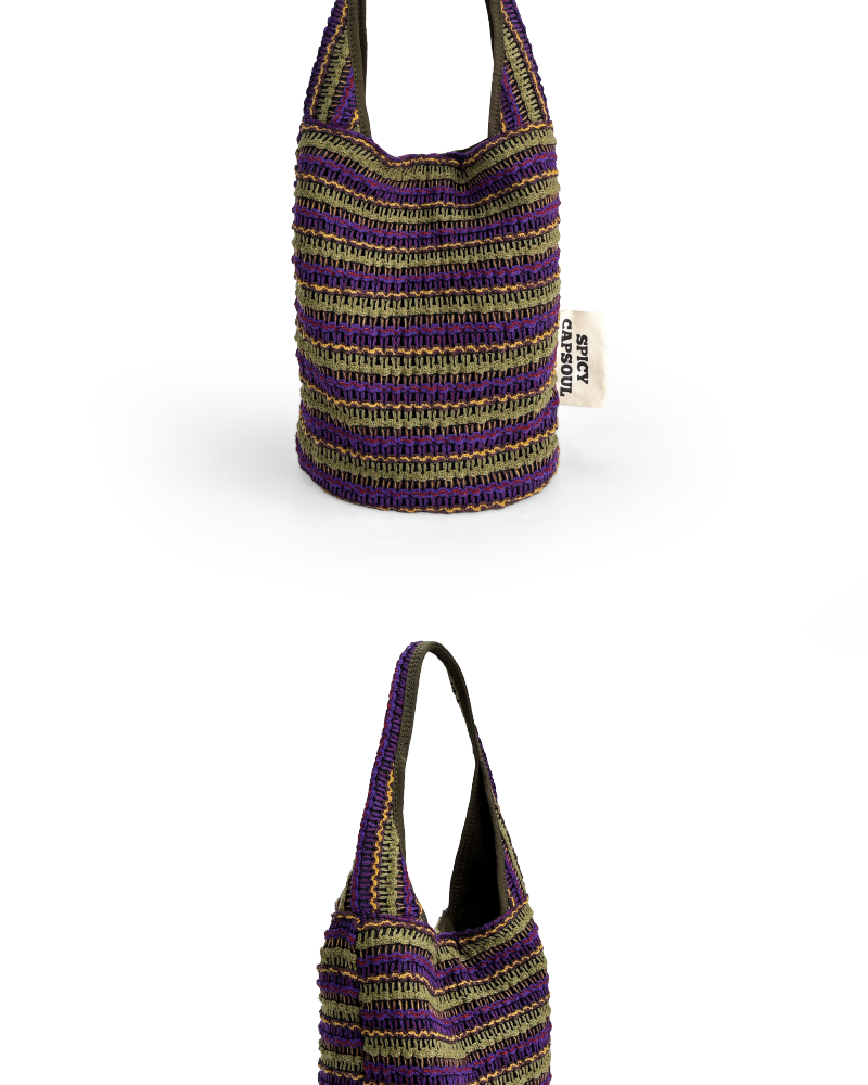 Verdant Patch Textured Small Bucket Tote - BRONZE