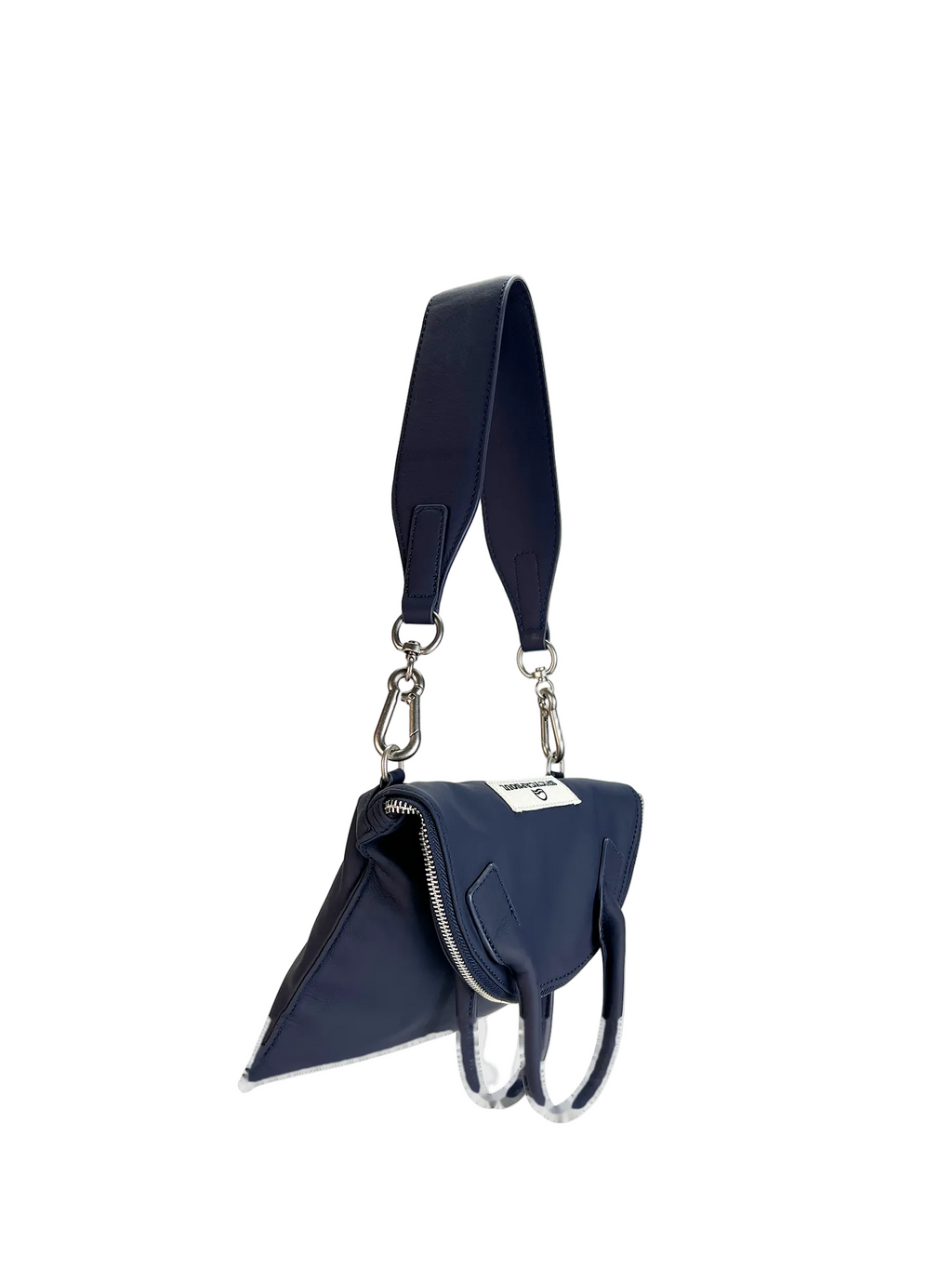 Lambskin & Wool Tweed Folded Bag - Brussels Blue